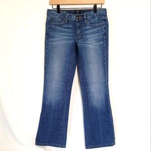 J. Crew Stretch Dark Wash Low Rise Bootcut Jeans, size 26S